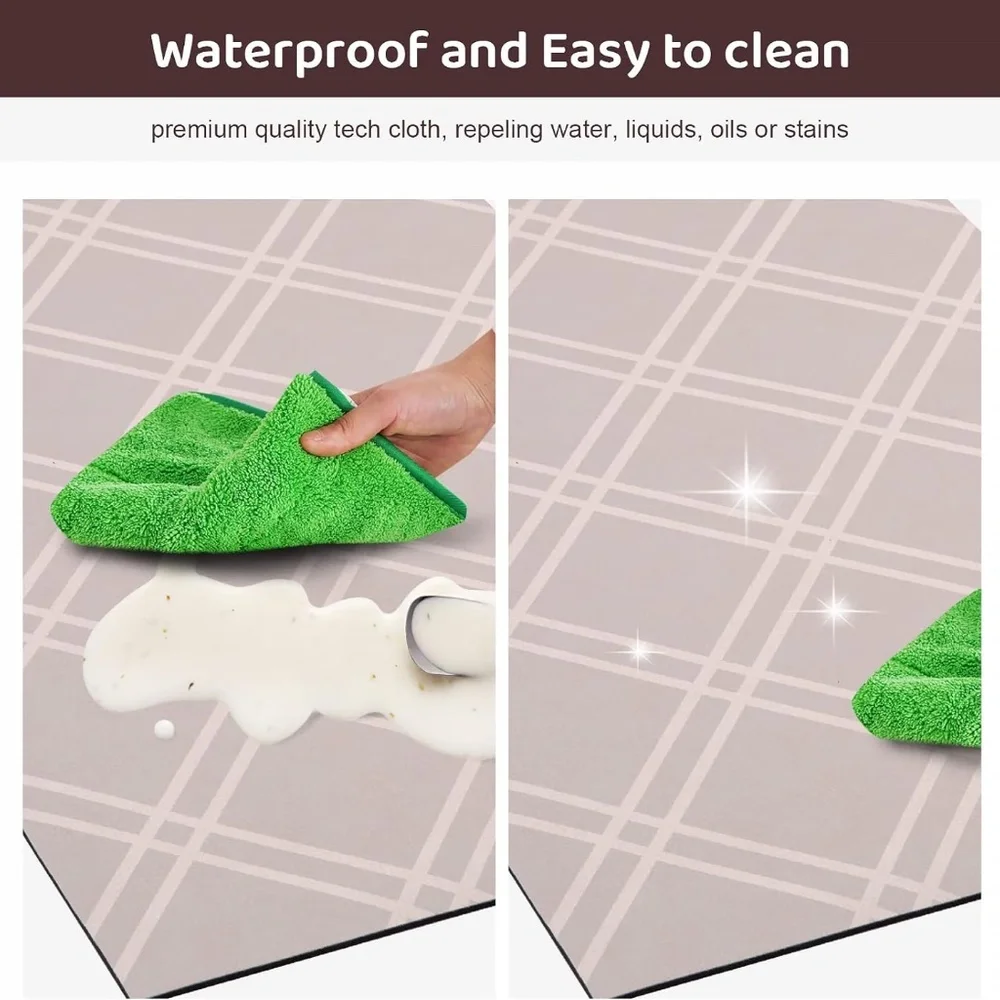 Tosuoka Kitchen Mat Cushioned Anti Fatigue, Waterproof Kitchen Runner (47”X17”)